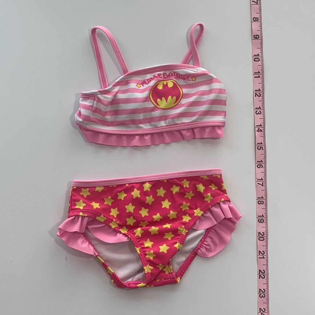 BatmanBatgirl Toddler Girls 2pc Swimsuit